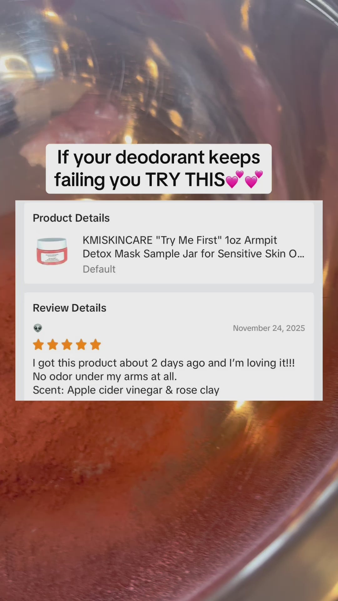 (7 Day Pre Order) 90 Day Armpit Reset Treatment Mask